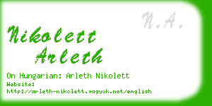 nikolett arleth business card